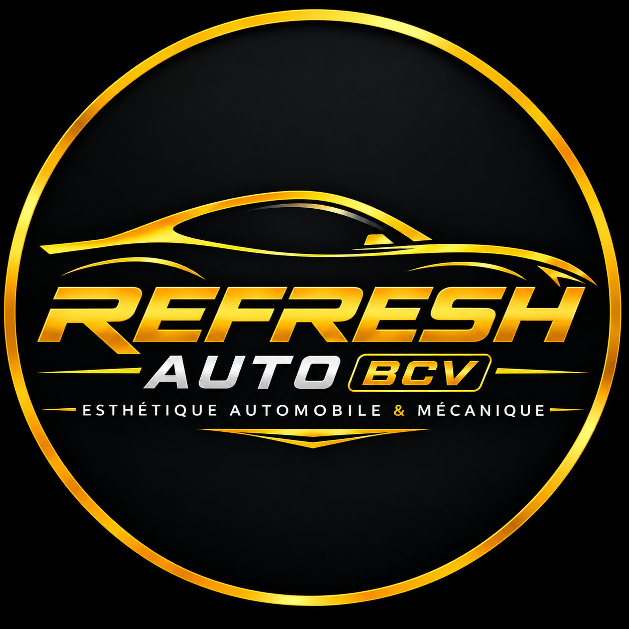 Logo Refresh Auto BCV - Esthétique automobile Beauceville