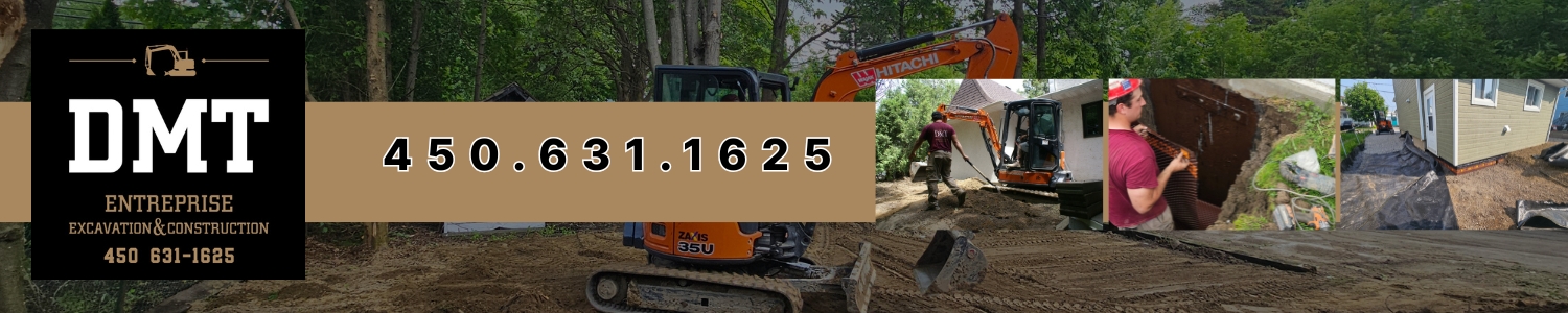 DMT Entreprise Excavation inc - Drain Français, Fissure Fondation Coteau-du-Lac
